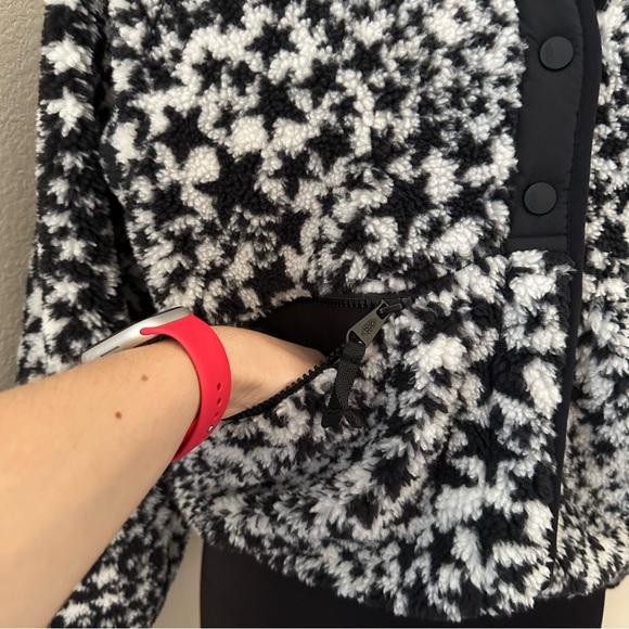 Free People Movement Hit The Slopes Fleece Jacket Starry Eyed Black Combo XS - Picture 5 of 16